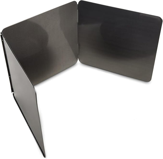 HIC Kitchen 3-Sided Splatter Guard, Non-Stick Carbon Steel, Heat Safe, Folds Flat For Storage, Fits Up To 10.5-Inch Pans And Bowls by HIC