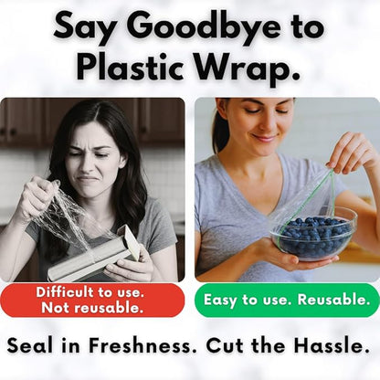 Plastic Bowl Covers, Elastic Reusable Food Covers for Bread Proofing, Storage & Outdoor Use – 50 Pack, Stretch Fit, 3 Sizes - Image 3
