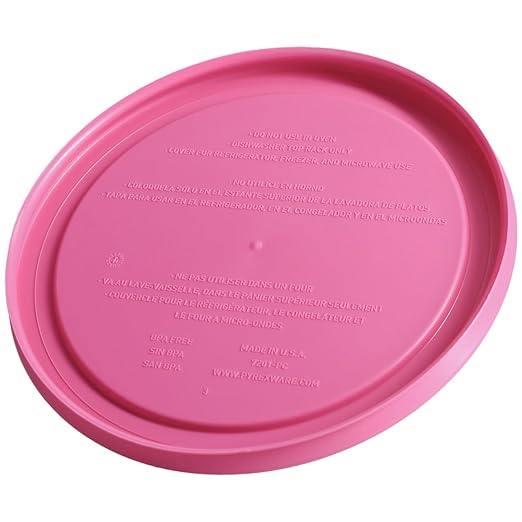Pyrex 7201-PC Round 4 Cup Storage Lid for Glass Bowls (1, Berry Pink) - Image 4