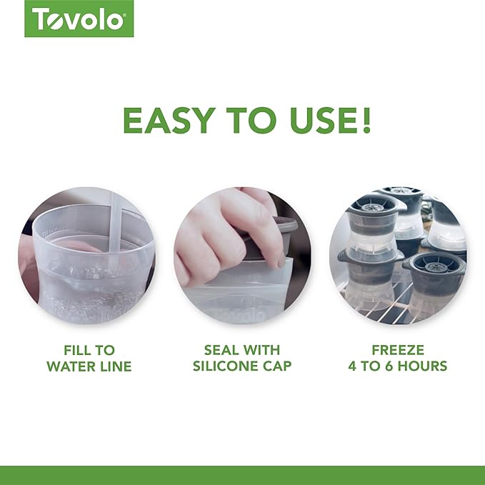 Tovolo Cheers Ice Mold Pack of 2 Craft Ice Cube Molds for Whiskey Bourbon Cocktails, Easy Fill No Leak Cheers Shaped Ice Cube Bar Essentials for Bartender Gifts Dishwasher Safe BPA Free Silicone - Image 5