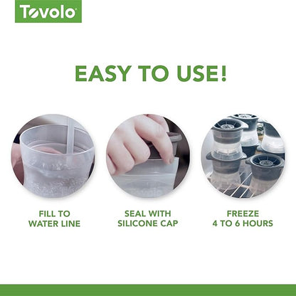 Tovolo Cheers Ice Mold Pack of 2 Craft Ice Cube Molds for Whiskey Bourbon Cocktails, Easy Fill No Leak Cheers Shaped Ice Cube Bar Essentials for Bartender Gifts Dishwasher Safe BPA Free Silicone - Image 5