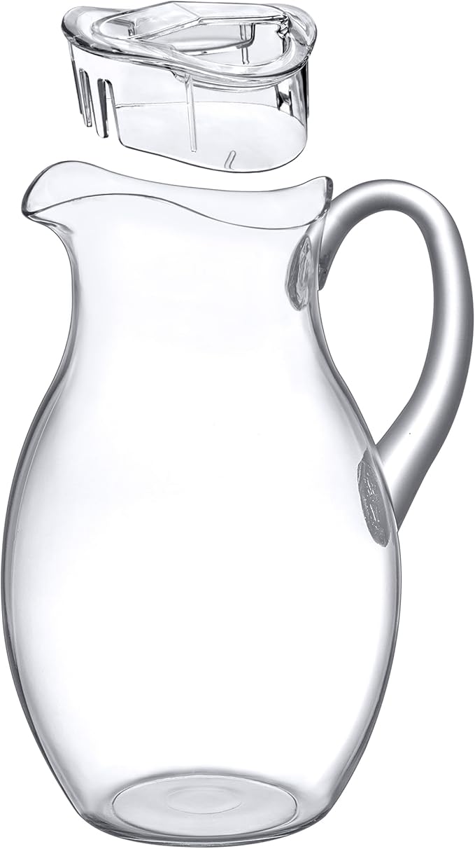Amazing Abby - Bubbly Grand - Plastic Pitcher (96 oz, 3 Quart), Clear Water Pitcher with Lid, Fridge Jug, BPA-Free, Shatter-Proof, Great for Iced Tea, Sangria, Lemonade, Juice, Milk, and More - Image 8
