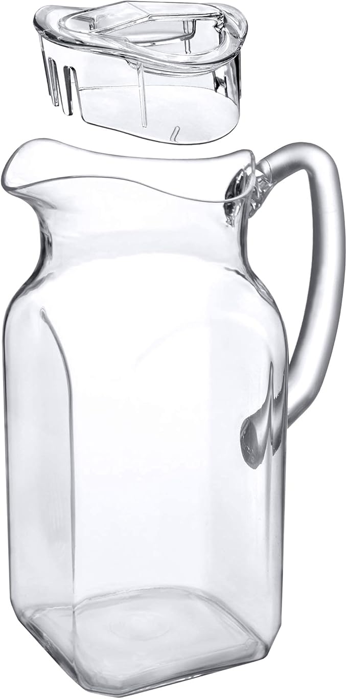 Amazing Abby - Quadly - Plastic Pitcher (64 oz, 2 Quart), Clear Water Pitcher with Lid, Fridge Jug, BPA-Free, Shatter-Proof, Great for Iced Tea, Sangria, Lemonade, Juice, Milk, and More - Image 7