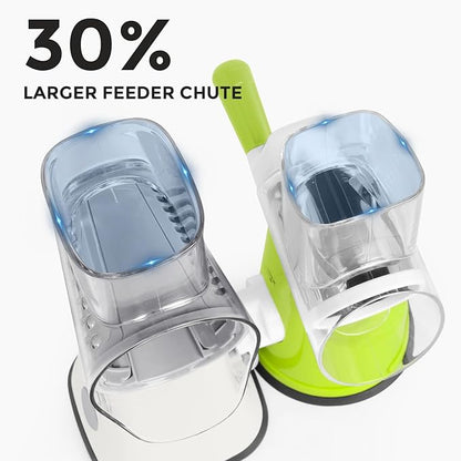 X Home 5-in-1 Rotary Cheese Grater for Kitchen, Upgraded Hand Crank Shredder with Stronger Suction Base & Multifunctional Drum Blades, for Cheese, Vegetables and Nuts, Easy to Use and Clean, White - Image 4