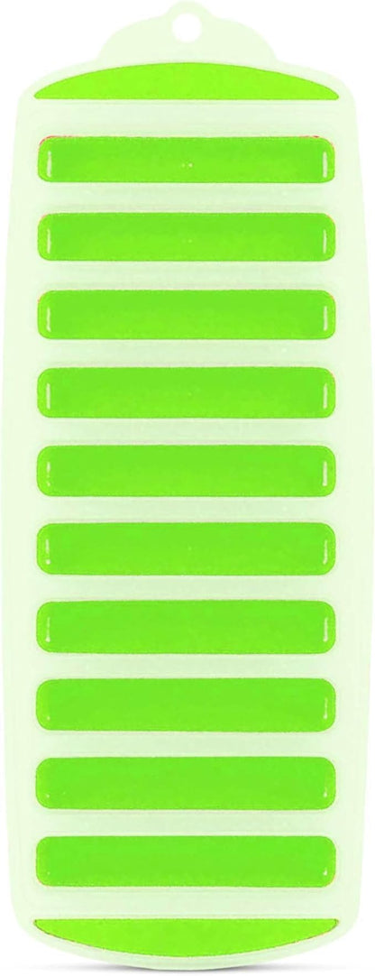 Meadow Lane Ice Stick/Cube Tray, Green 1-Tray (1-Pack, Green), Narrow and Long for Sports Bottles