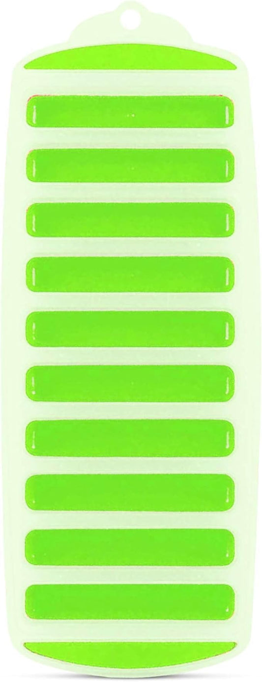 Meadow Lane Ice Stick/Cube Tray, Green 1-Tray (1-Pack, Green), Narrow and Long for Sports Bottles