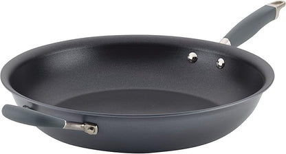 Anolon Advanced Home Hard Anodized Nonstick Frying Pan, 14.5 Inch – Large Skillet with Helper Handle, 14 Inch Nonstick Frying Pan, Durable Cookware - Moonstone by Anolon