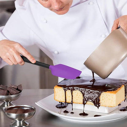 Coukre Silicone Spatula Set of 5,High Temperature Resistant, Food Grade Silicone, Dishwasher Safe, for Baking, Cooking (Purple Black) - Image 6