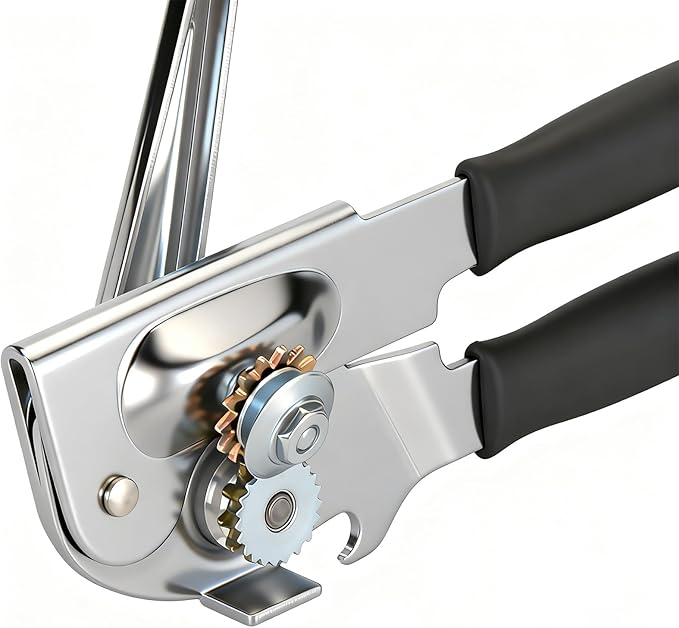 Manual Can Opener,Easy-Grip Hand Crank Can Opener for Seniors & Arthritis - Ergonomic Manual Opener, Heavy Duty for Large Cans, Safe & Comfortable Use at Home or Restaurant - Image 8