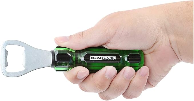OEMTOOLS 26033 Screwdriver-Style Bottle Opener, Stocking Stuffers, Gifts for Men, Dad Gifts, Acetate Handle, Tool for Workspaces and Tool Boxes, Bartender Gadgets