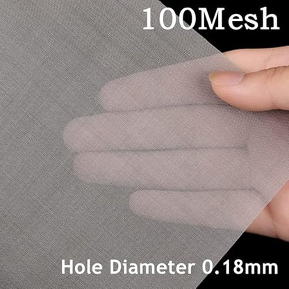 1Pack 100 Mesh 304 Stainless Steel Woven Wire Mesh, Never Rust, Hard and Heat Resisting Wire Mesh, Fine Screen Mesh for Many Projects,11.8 x 23.6 Inch