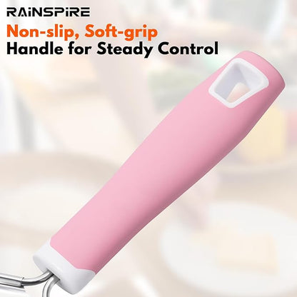 Rainspire Professional Cheese Graters for Kitchen Stainless Steel Handheld, Metal Lemon Zester Grater With Handle For Cheese, Chocolate, Spices, Kitchen Gadgets And Tools, Soft Grip Handle, Pink - Image 4