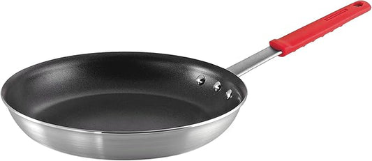 Tramontina Professional 12-Inch Non Stick Large Frying Pan, Heavy-Gauge Aluminum Skillet with Reinforced Nonstick Coating, Red Handle, Dishwasher and Oven Safe by Tramontina