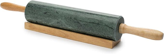 Fox Run Marble Rolling Pin and Base, Green 2.5 x 18 x 3 inches by foxrunbrands