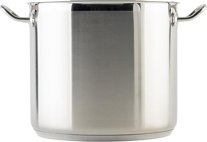 Winware Stainless 20-Quart Steel Stock Pot with Cover, Silver - Image 3