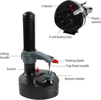 Electric Potato Peeler with 23 Replacement Blades Rotato Express Stainless Steel Automatic Rotating Fruits Fruit Potato Peeler Vegetables Cutter Apple Paring Machine Kitchen Peeling Tool