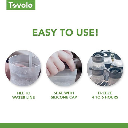 Tovolo Large Square Ice Cube Mold Colossal 2 Inch Cubes Pack of 2, Huge Ice Cube Mold Block for Whiskey Cocktails Bourbon, Silicone BPA Free Dishwasher Safe Giant XL Ice Cube Molds - Image 6