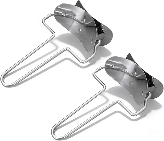 2 Pieces Stainless Steel Pastry Rolling Cutter Circle Dough Blade Roller Dumpling Wrapper Mould Pie Ravioli Empanada Pierogi Calzone Making Tools for Home Kitchen, DIY, Gift(2 pcs Rolling Cutter)