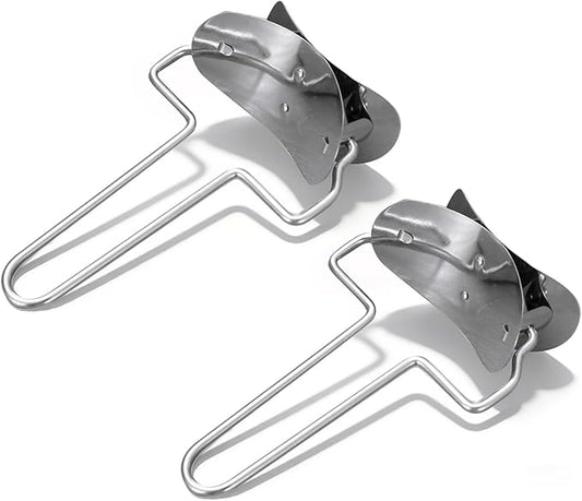 2 Pieces Stainless Steel Pastry Rolling Cutter Circle Dough Blade Roller Dumpling Wrapper Mould Pie Ravioli Empanada Pierogi Calzone Making Tools for Home Kitchen, DIY, Gift(2 pcs Rolling Cutter)