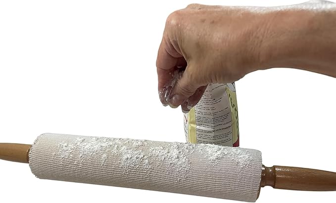 Regency Wraps Rolling Pin Cover for Non-Stick Dough Rolling, 100% Cotton Absorbs Excess Flour So Pastries Come out Light and Flakey, 15" Pack of 5 - Image 3
