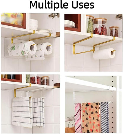 2 PCS Tumbler Lid Organizers, Ample Lid Capacity Up to 30 Lids, No Adhesive No Drill Yeti Lid Organizer Holder Inside Cabinet, Space-Saving Stanley Tumbler Cup Lid Holder Organizer for Kitchen (Gold) - Image 8
