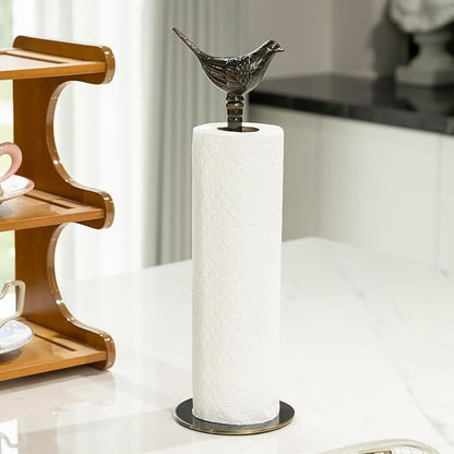 1 Luxurious Brass Paper Towel Holder countertop (Black) - Image 2