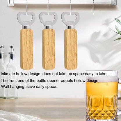 Wood Wine Bottle Opener, Beer Bottle Openers, Cider, Soft Drinks Bottle Opener for Home, Bar, Restaurant，Wedding Favors ，Wood Handle Handheld (set of 35) - Image 3