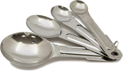 Measuring Spoons, 4 Piece Set, Stainless Steel by ChefCraft