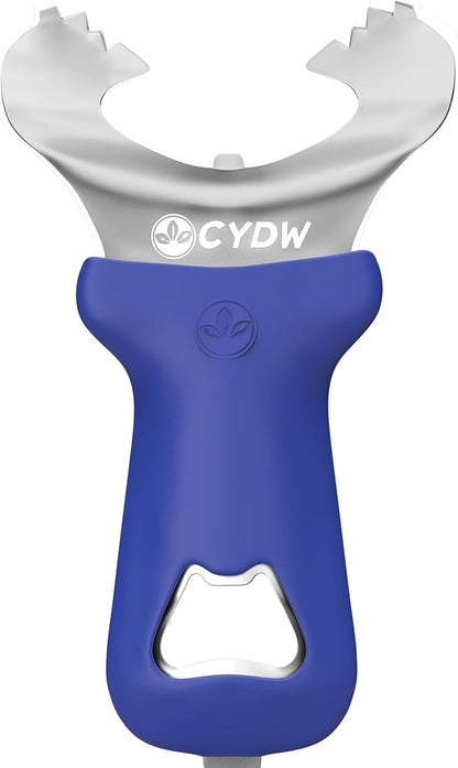 CYDW Mason Jar Opener Tool with No Lid Dents or Damage, Can Opener Manual Multi-Purpose, Easy Twist Manual Handheld Top Remover Utensil, Canning Supplies Tools and Bottle Opener, Made For Lifetime