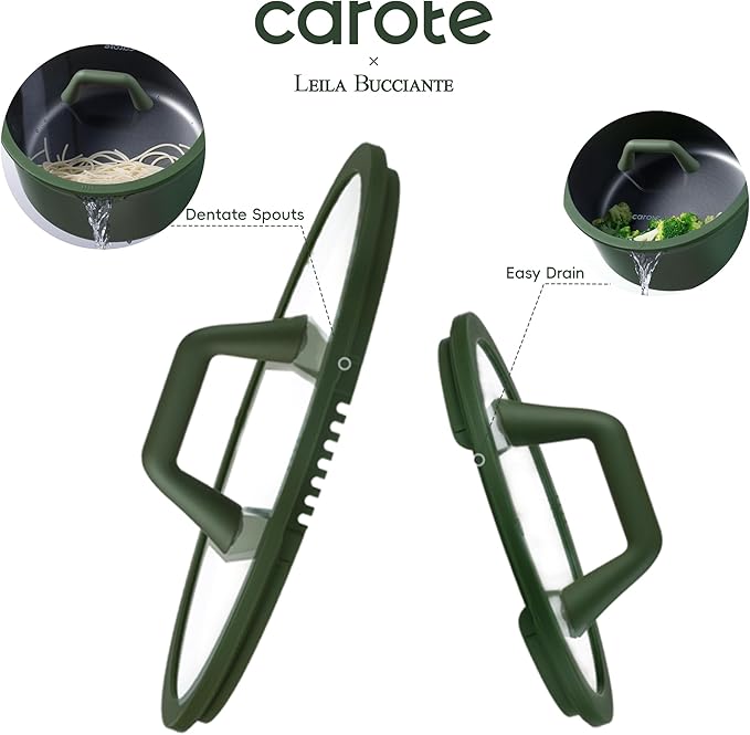 CAROTE 31PCS Pots and Pans Set, Nonstick Cookware Set Kitchen Non Stick Induction Titanium Cookware Non-toxic Granite Cooking set, PFOA Free - Image 3