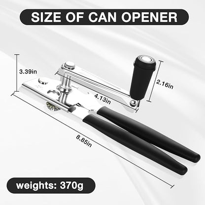 Commercial Can Opener with Magnet,Crank Can Opener Manual Heavy Duty with Comfortable Extra-long Handles, Ergonomic Design Large Handheld Can Open Easy for Big Cans,Bottle Opener - Image 7
