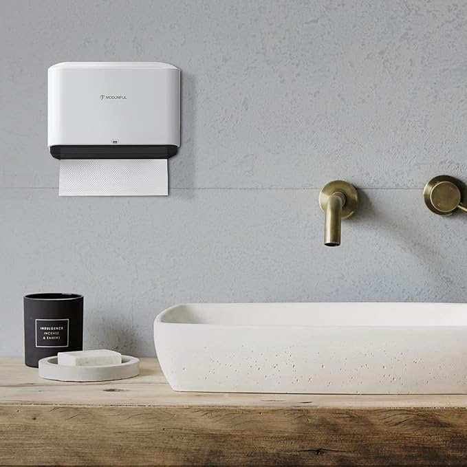 Paper Towel Dispenser Wall Mount: Adhesive Paper Towel Holder for Multifold/Trifold/Z Fold Paper Towel, Compact Hand Paper Towels Dispensers for Bathroom - Image 7