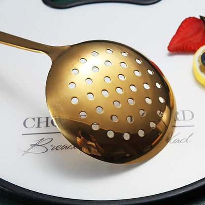 Gold Skimmer, Berglander Metal Strainer With Titanium Gold Plating, Kitchen Cooking Skimmers For Non-Stick Cookware, Dishwasher Safe, Easy to Clean - Image 6
