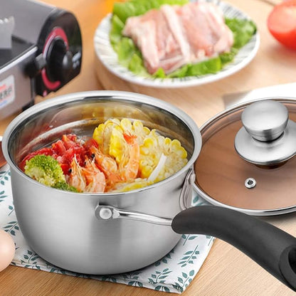 TeamFar Saucepan with Lid, 2 qt Sauce Cooking Pot Milk Pan Stainless Steel, Professional with Long Heatproof Handle for Home Kitchen Restaurant, Healthy & Non Toxic, Multi-use & Dishwasher Safe - Image 7