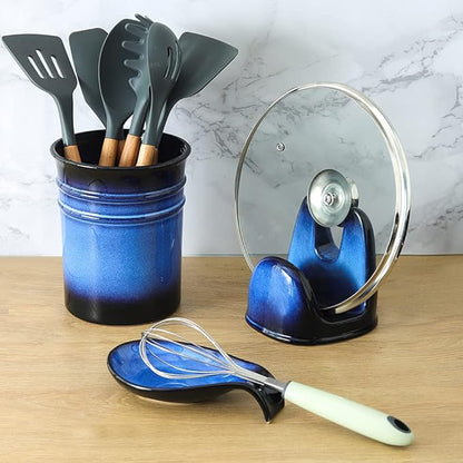 Nihow Pot Lid Holder: Stable Ceramic Pan Lid Holder for Kitchen Counter Decor/Countertop/Stove Top- Heat Resistant & Dishwasher Safe -Set of 2 - Image 6