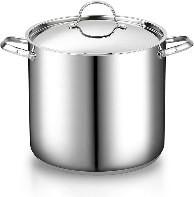 Cooks Standard 18/10 Stainless Steel Stockpot 16-Quart, Classic Deep Cooking Pot Canning Cookware with Stainless Steel Lid, Silver by CooksStandard