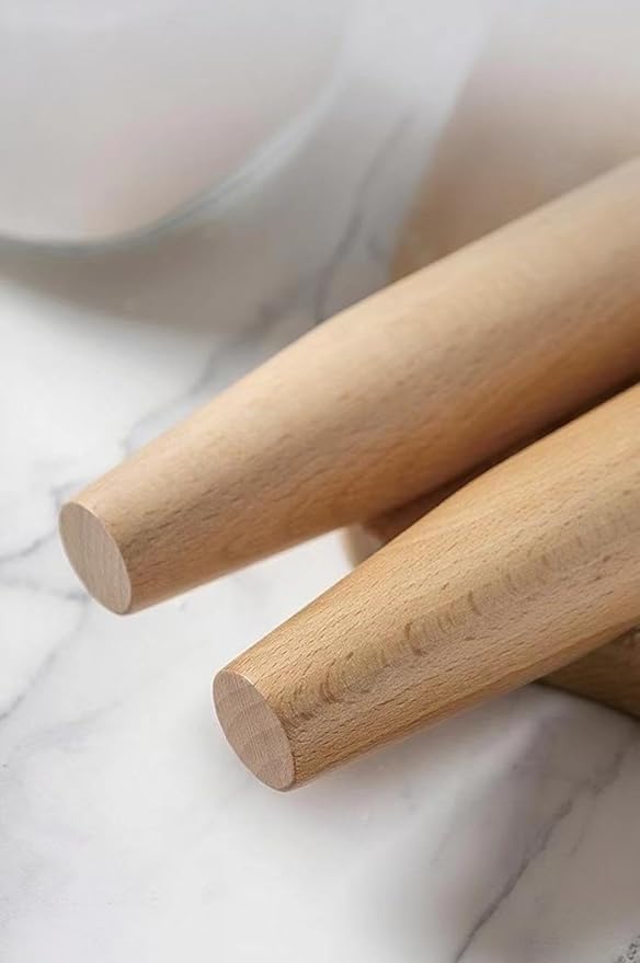 French Rolling Pin,16 Inches Wooden Rolling Pin for Baking,Fondant,Dough Roller for Cookie,Pizza Pie Crust, Pastry, Dough, Essential Kitchen Utensil - Image 5
