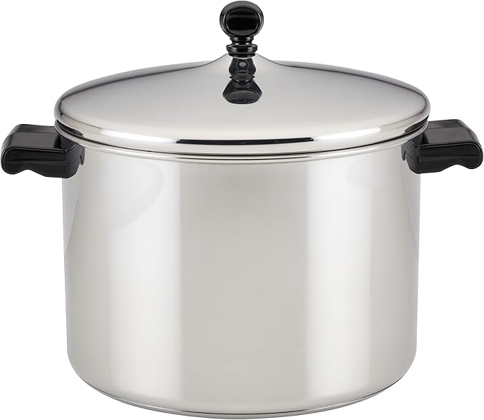 Farberware Classic Stainless Steel 8-Quart Stockpot with Lid, Stainless Steel Pot with Lid, Silver by Farberware