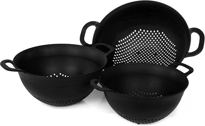 Mintra Home Colanders 3pk (Assorted 3pk, Black)