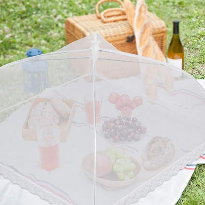 Onarway 6 Pack Food Covers 17 Inch Pop-Up Encrypted Mesh Plate Serving Tents, Fine Net Screen Umbrella for Outdoors, Parties, Picnics, BBQs, Reusable and Collapsible - Image 7