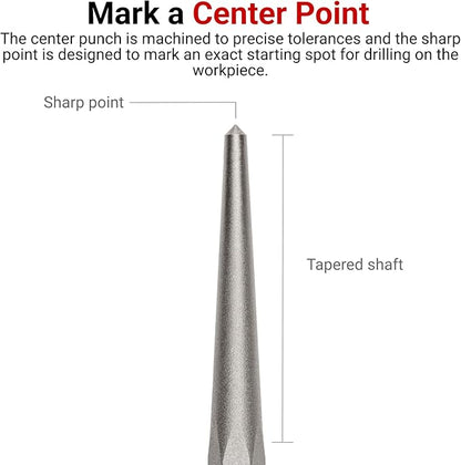 TEKTON 7/16 Inch Center Punch | 66084 | Made in USA