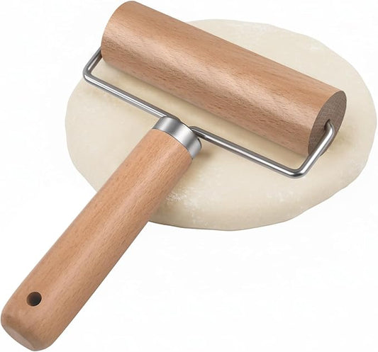 LorisArm Small Rolling Pin with Handle, Wooden Dough Pastry Roller, Non-Stick Pizza Rollers, mini Dough Wood Roller for Home Kitchen Baking Cooking by LorisArm