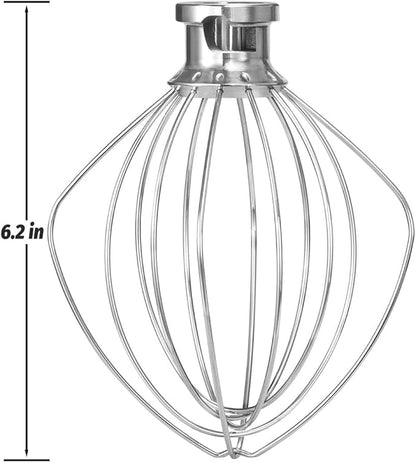 K45WW Dishwasher Safe Whisk Attachment Fits 4.5 Quart and 5 QT KitchenAid Tilt-Head Stand Mixer Stainless Steel 6 Wires Whip for Egg Heavy Cream Beater, Cakes Mayonnaise - Image 6