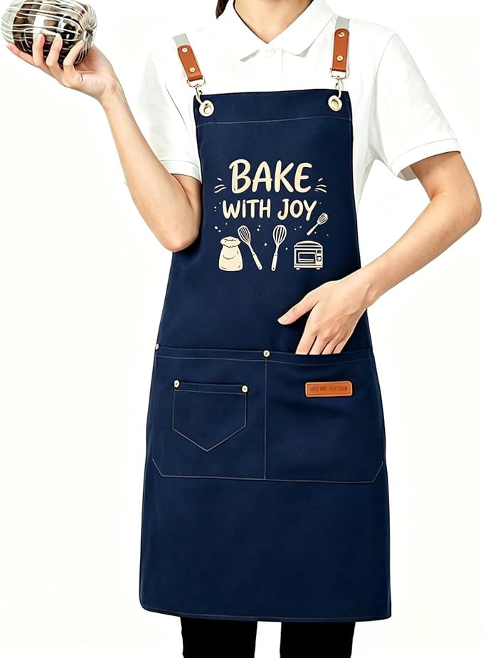 Taidven 2 Pack Apron - Unisex, Adjustable Bib Kitchen Apron, Cooking Apron, Aprons for Women Men with Pockets, Chef Aprons