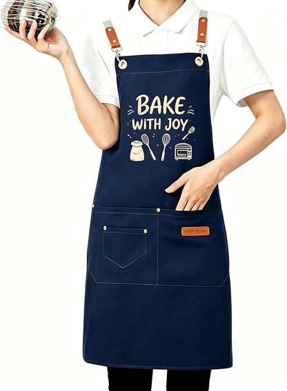Taidven 2 Pack Apron - Unisex, Adjustable Bib Kitchen Apron, Cooking Apron, Aprons for Women Men with Pockets, Chef Aprons
