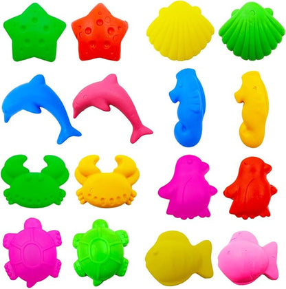 FRIMOONY Plastic Dough Tools, Various Animal Molds, Rolling Pins, for Creative Dough Cutting, 45 PCS