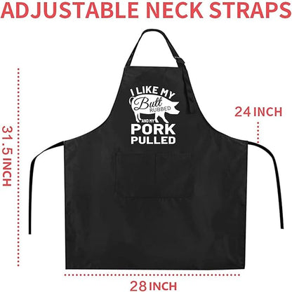 ZOORON Funny Cooking Chef Apron with Pockets BBQ Kitchen Work Aprons Birthday Father’s Day Grilling Gifts for Dad, Husband
