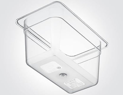 CURTA 6-Pack 1/4 Size 6" Deep NSF Polycarbonate Food Pans | Dishwasher & Freezer Safe Clear Container for Prep Tables, Buffet, Salad Bar, Commercial & Home Kitchen