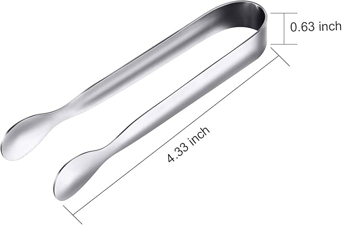 Gejoy 12 Pieces Mini Tongs Stainless Steel Small Sugar Serving Tongs for Charcuterie Board Appetizers Dessert Serving Food Tiny Party Danish Candy(4.3 Inch,Silver) - Image 2