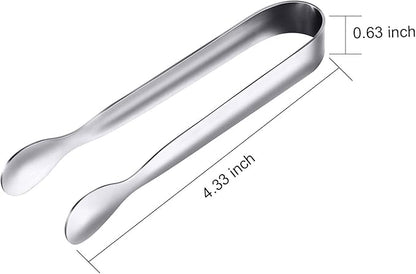 Gejoy 12 Pieces Mini Tongs Stainless Steel Small Sugar Serving Tongs for Charcuterie Board Appetizers Dessert Serving Food Tiny Party Danish Candy(4.3 Inch,Silver) - Image 2